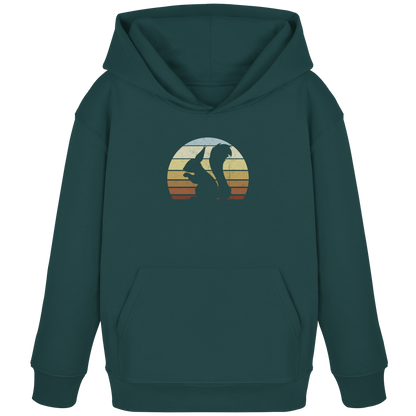 Retro Eichhörnchen Silhouette - Kids Organic Hoodie