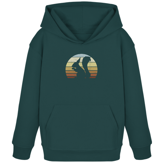 Retro Eichhörnchen Silhouette - Kids Organic Hoodie