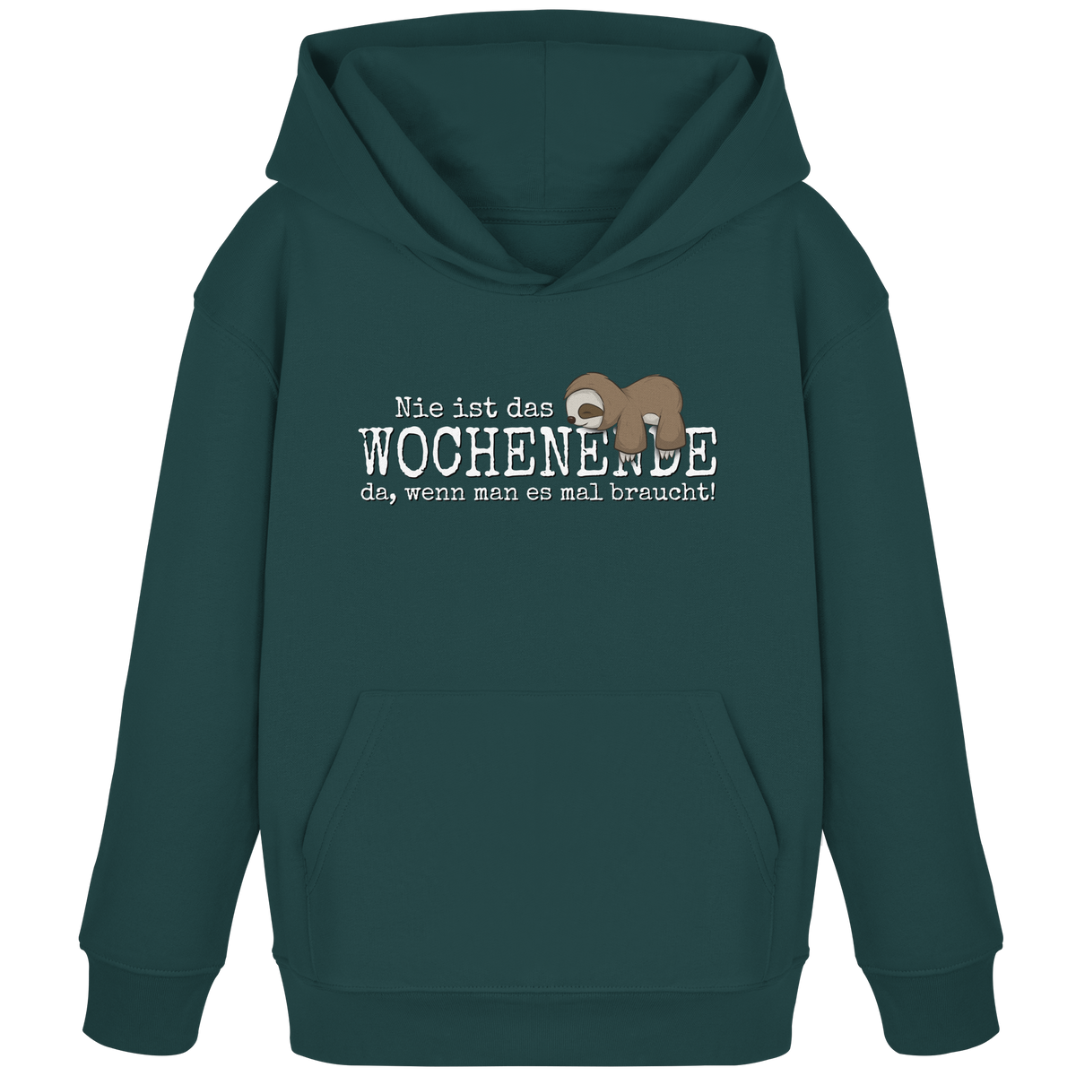 Kawaii Faultier Wochenende - Kids Organic Hoodie