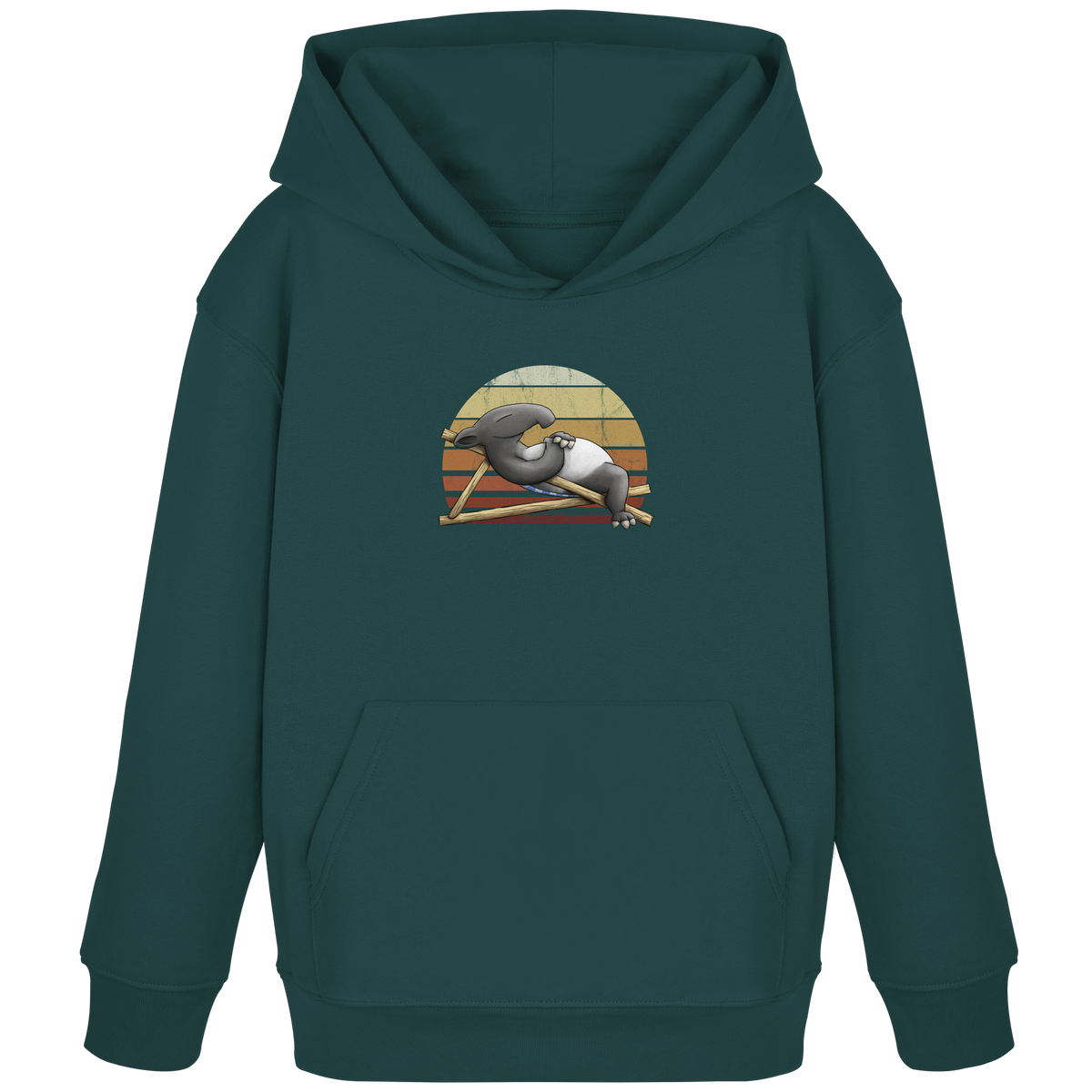 Lässiger Retro Sundown Tapir - Kids Organic Hoodie
