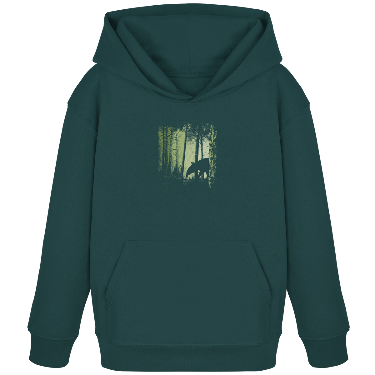 Lässiger Tapir im Zwielicht Wald - Kids Organic Hoodie