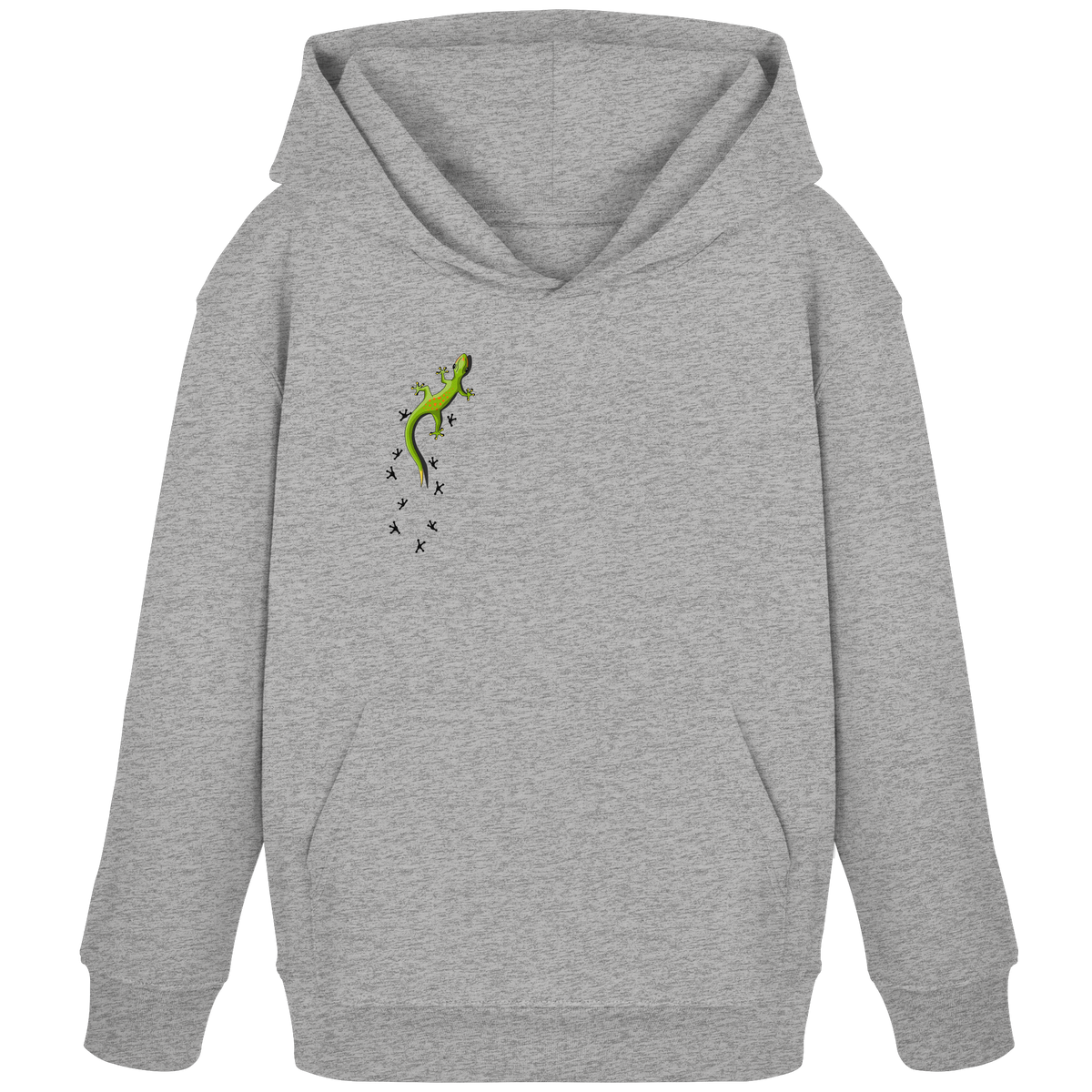 Kletternder Gecko mit Spuren - Kids Organic Hoodie