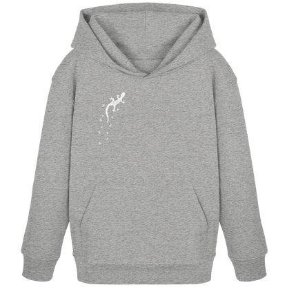 Gecko Eidechse Silhouette hell - Kids Organic Hoodie