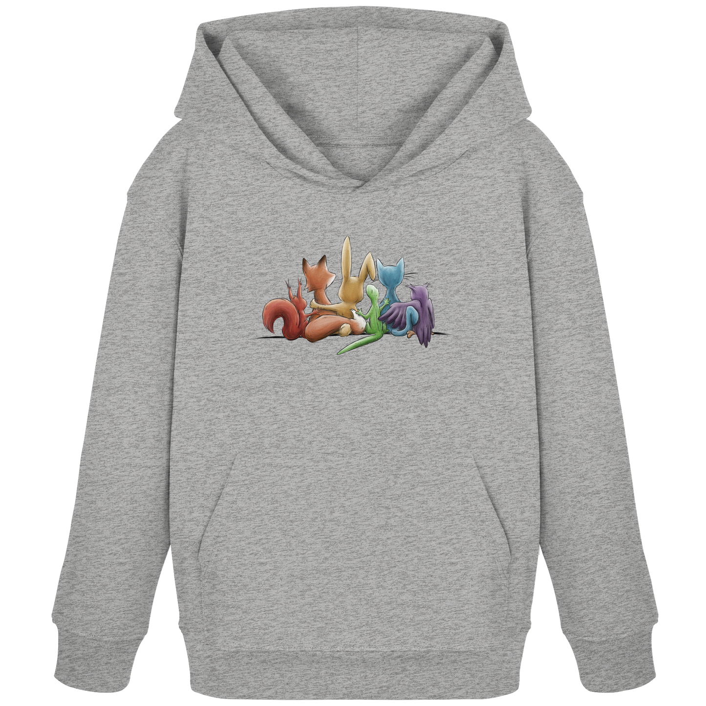 Regenbogen Tiere für Freundschaft, Toleranz und Vielfalt - Kids Organic Hoodie