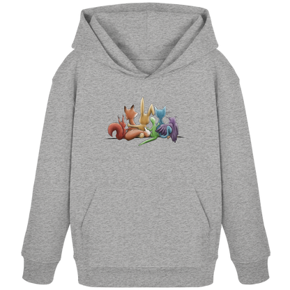 Regenbogen Tiere für Freundschaft, Toleranz und Vielfalt - Kids Organic Hoodie
