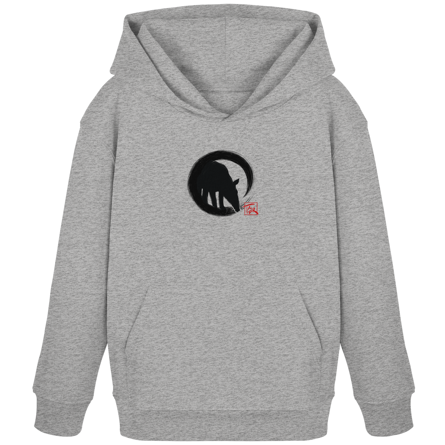 Zen Tapir im japanischen Enso Kreis - Kids Organic Hoodie