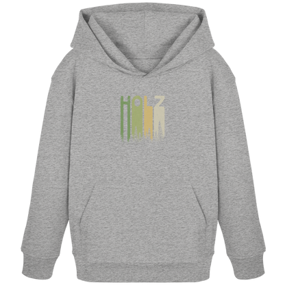 Holz Retro Wald Schriftzug - Kids Organic Hoodie