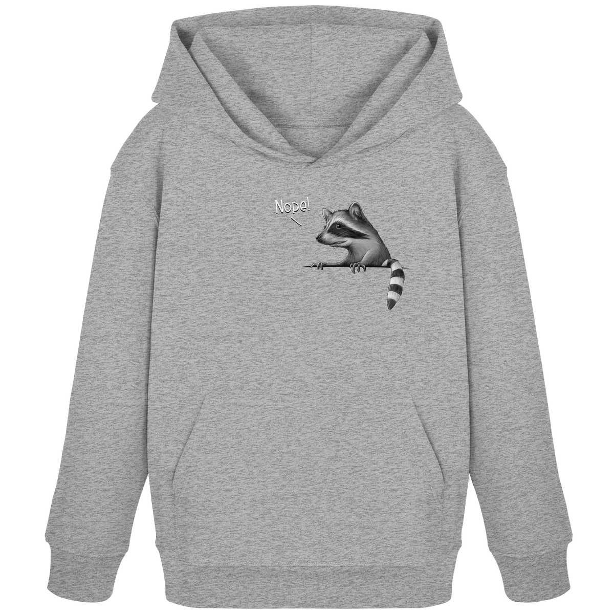Nope! Frecher verwegener Waschbär - Kids Organic Hoodie