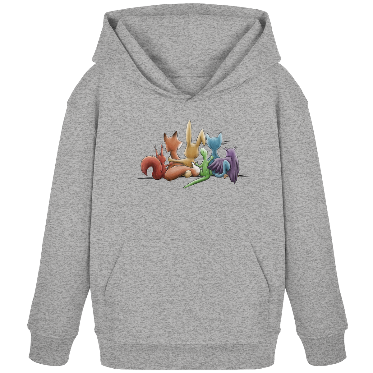 Regenbogen Tiere für Freundschaft, Toleranz und Vielfalt - Kids Organic Hoodie