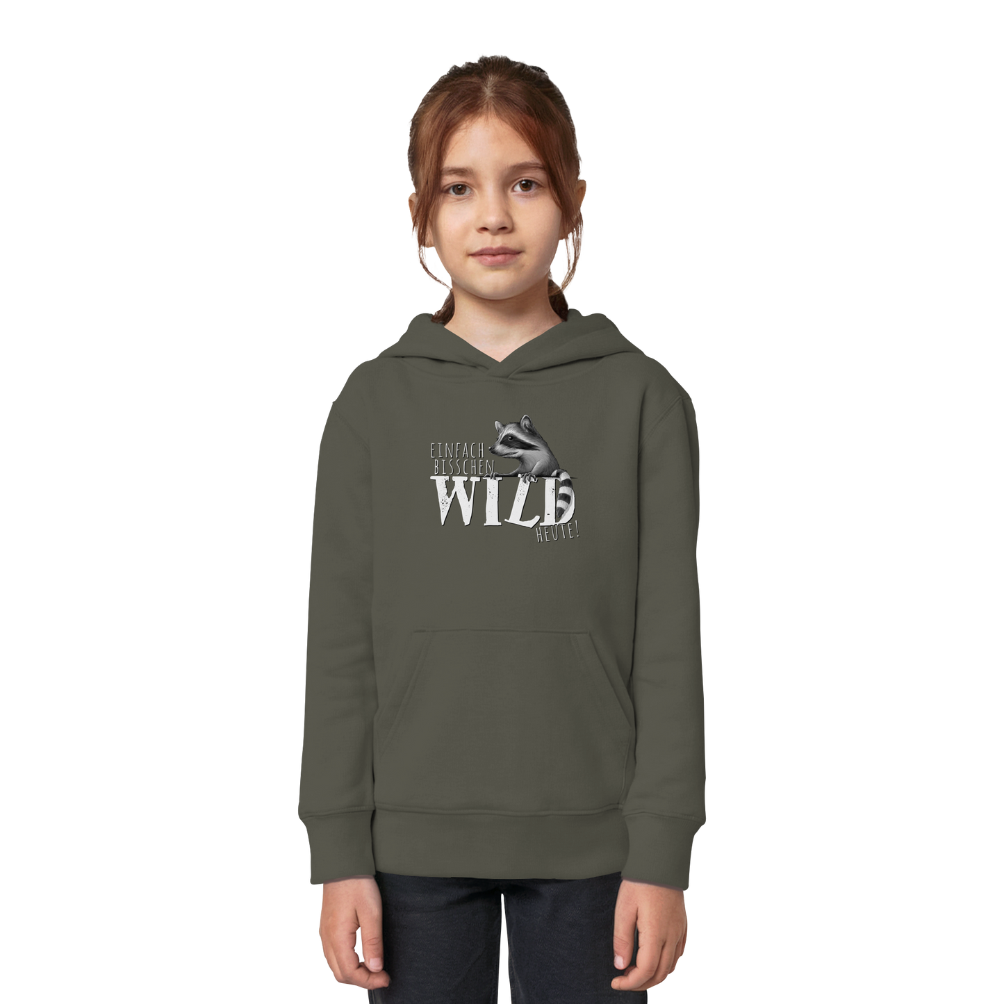 Bisschen wild heute! Waschbär - Kids Organic Hoodie