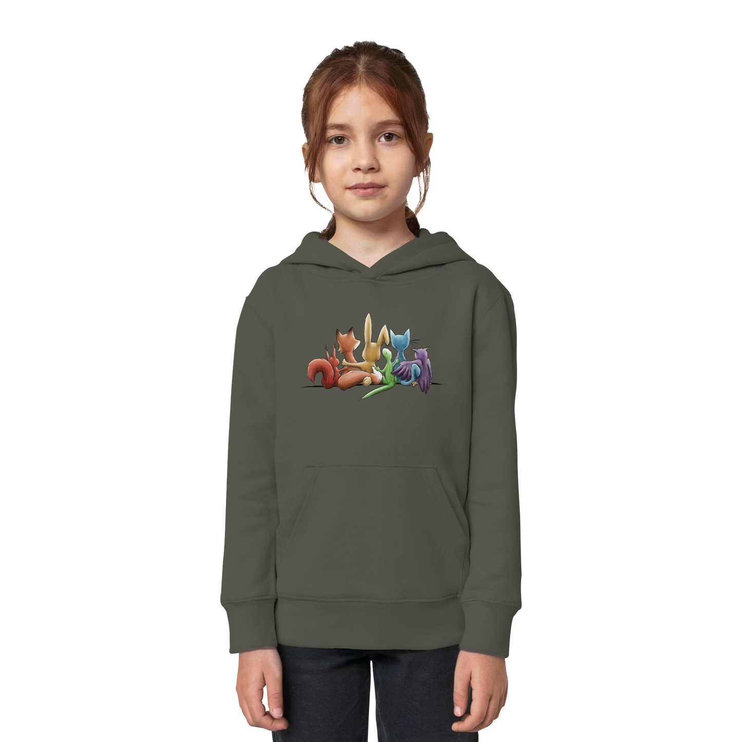 Regenbogen Tiere für Freundschaft, Toleranz und Vielfalt - Kids Organic Hoodie