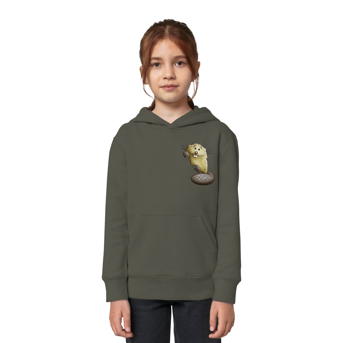 Lustiger frecher Biber - Kids Organic Hoodie
