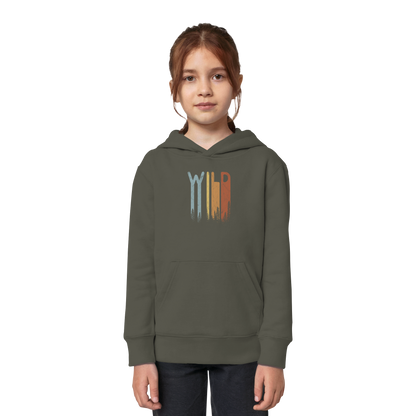 Wild Retro Schriftzug - Kids Organic Hoodie