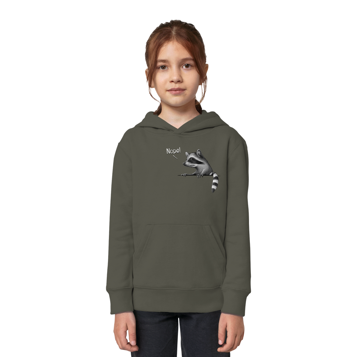 Nope! Frecher verwegener Waschbär - Kids Organic Hoodie