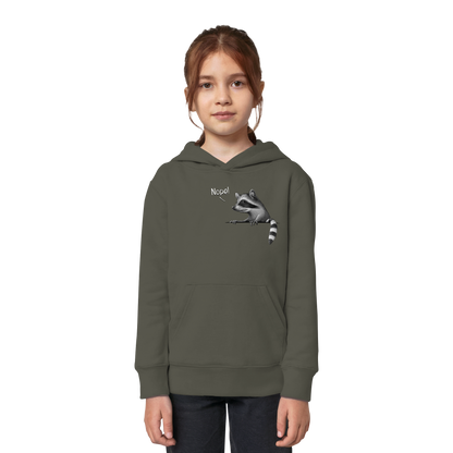 Nope! Frecher verwegener Waschbär - Kids Organic Hoodie