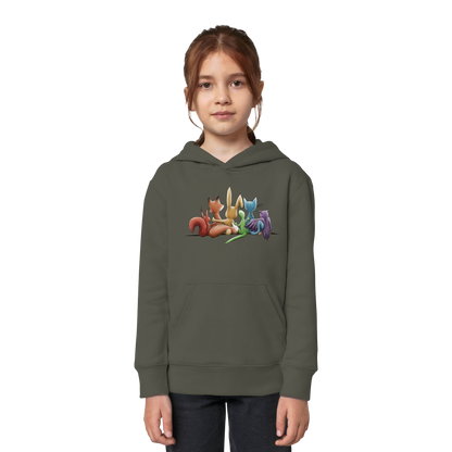 Regenbogen Tiere für Freundschaft, Toleranz und Vielfalt - Kids Organic Hoodie