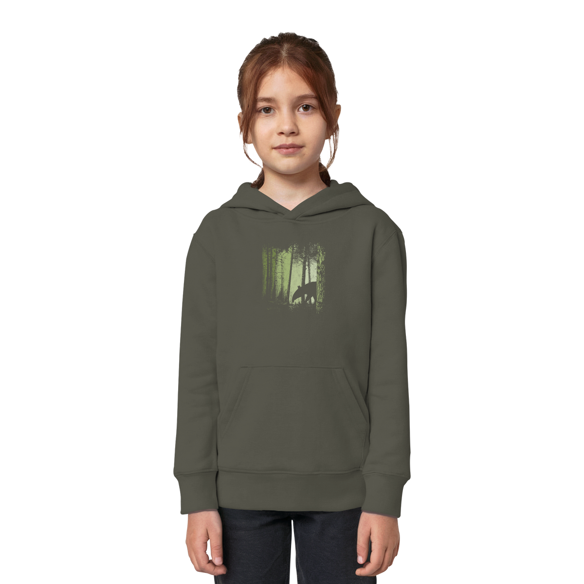Lässiger Tapir im Zwielicht Wald - Kids Organic Hoodie