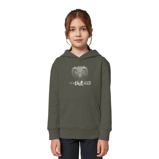 OWL Good | Kritzel-Kunst-Eule - Kids Organic Hoodie