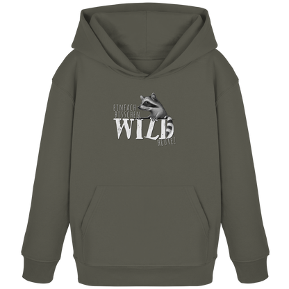 Bisschen wild heute! Waschbär - Kids Organic Hoodie