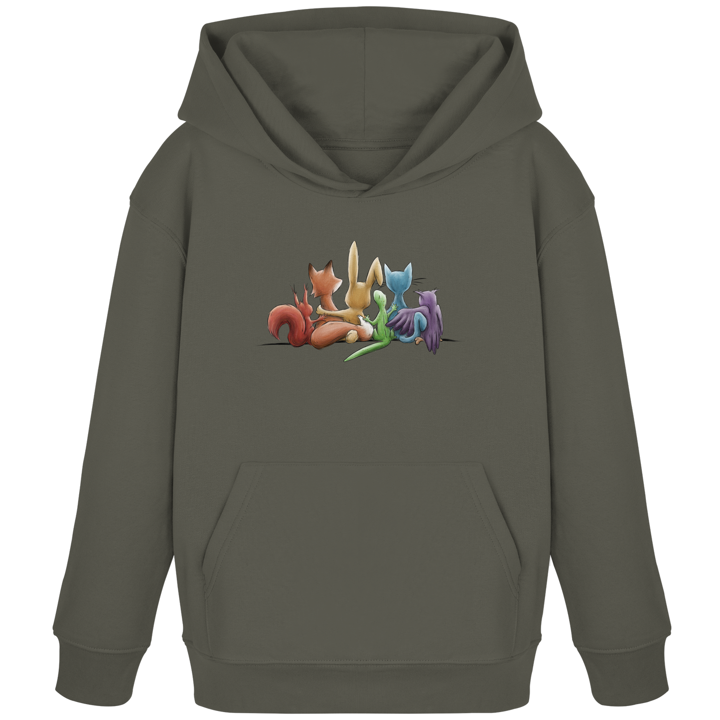 Regenbogen Tiere für Freundschaft, Toleranz und Vielfalt - Kids Organic Hoodie