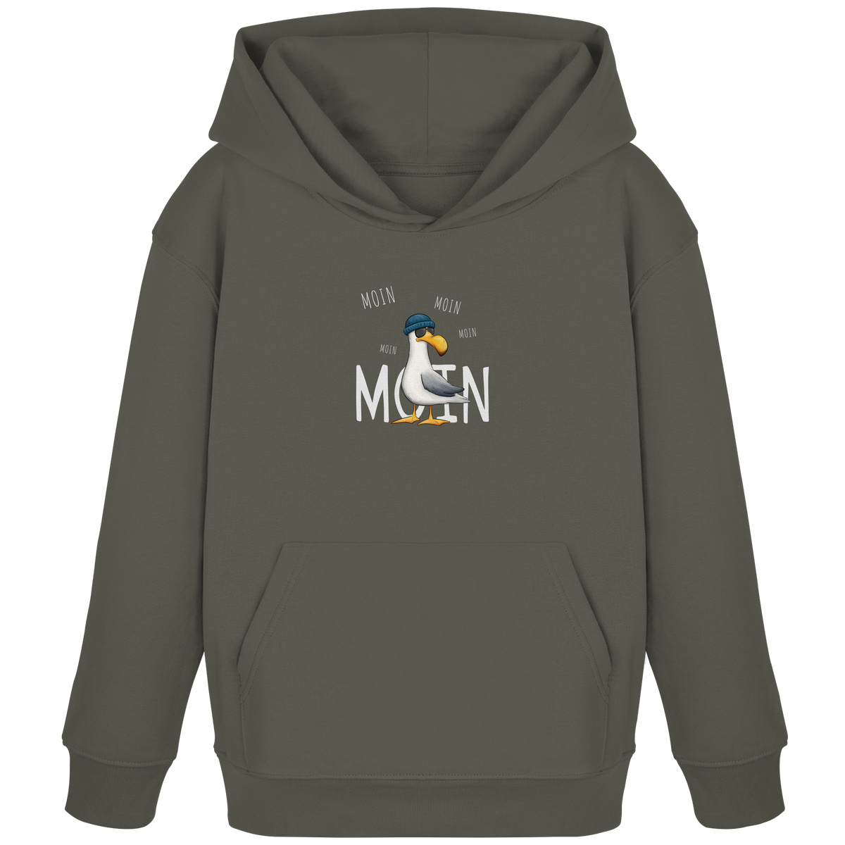Moin Moin Lässige Hipster Möwe  - Kids Organic Hoodie