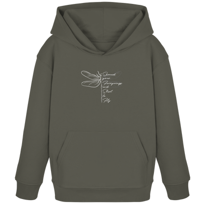 Breite die Flügel aus und flieg los | Libelle - Kids Organic Hoodie