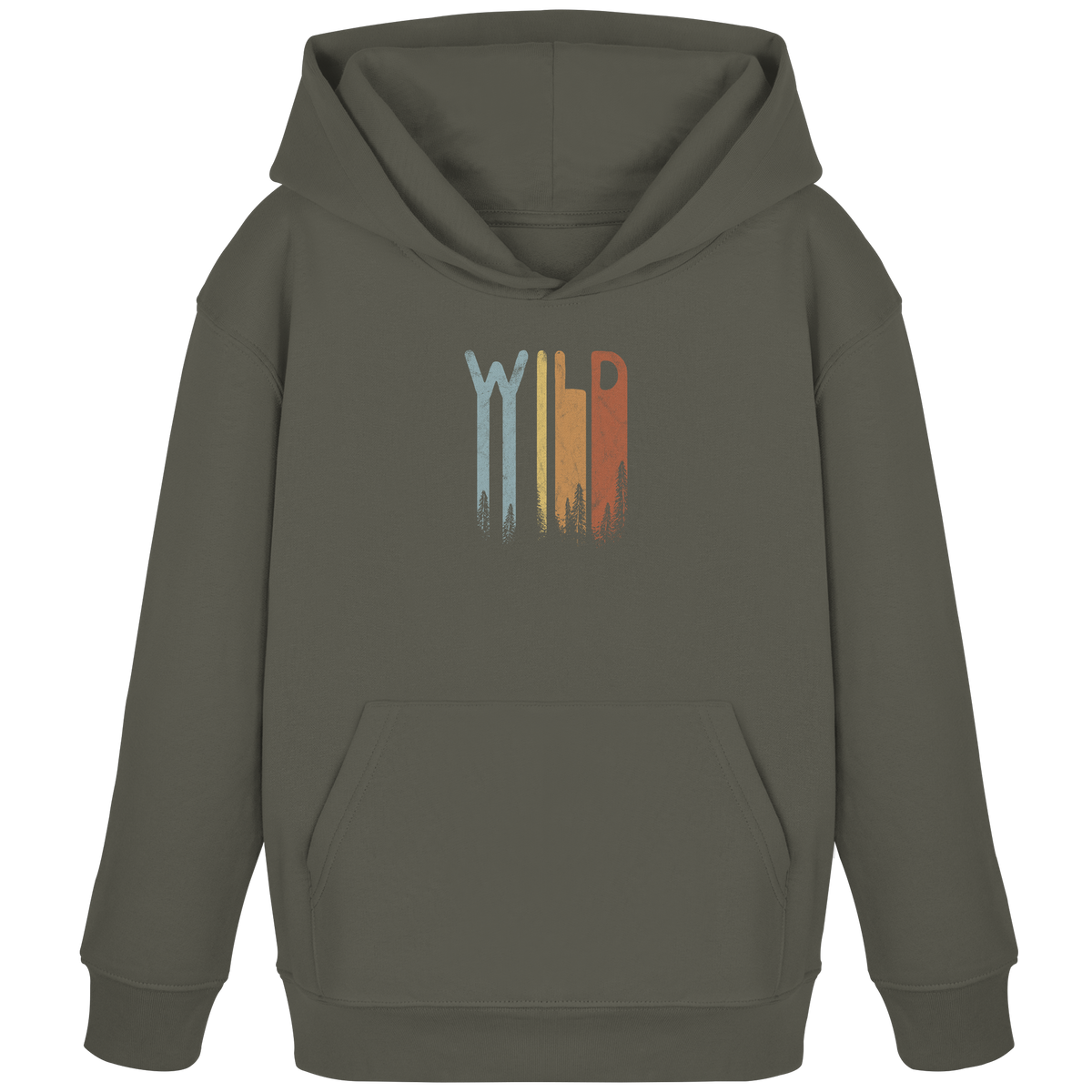 Wild Retro Schriftzug - Kids Organic Hoodie