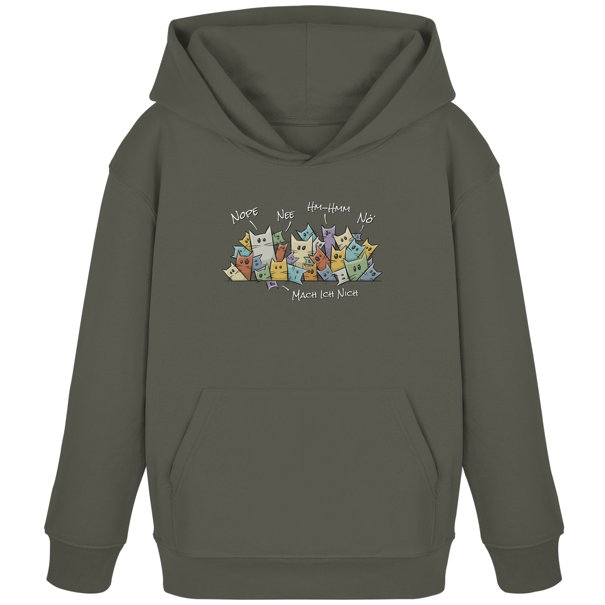Nope, Nee, Nö Katzen - Kids Organic Hoodie