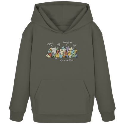 Nope, Nee, Nö Katzen - Kids Organic Hoodie
