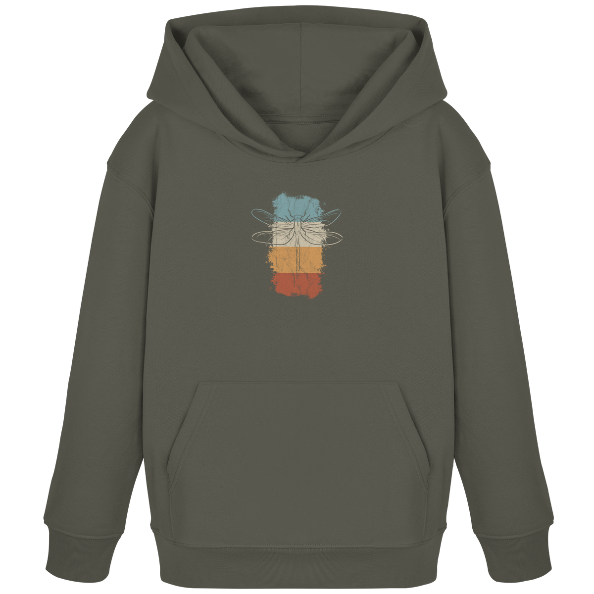 Retro Kunst Libelle | Vintage Dragonfly - Kids Organic Hoodie