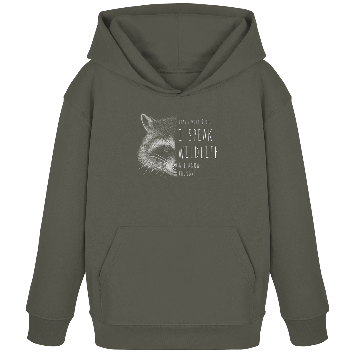 I Speak Wildlife And I Know Waschbär - Kids Organic Hoodie