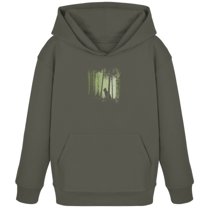 Luchs Wildkatze im Zwielicht Wald - Kids Organic Hoodie