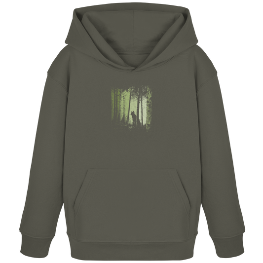 Luchs Wildkatze im Zwielicht Wald - Kids Organic Hoodie