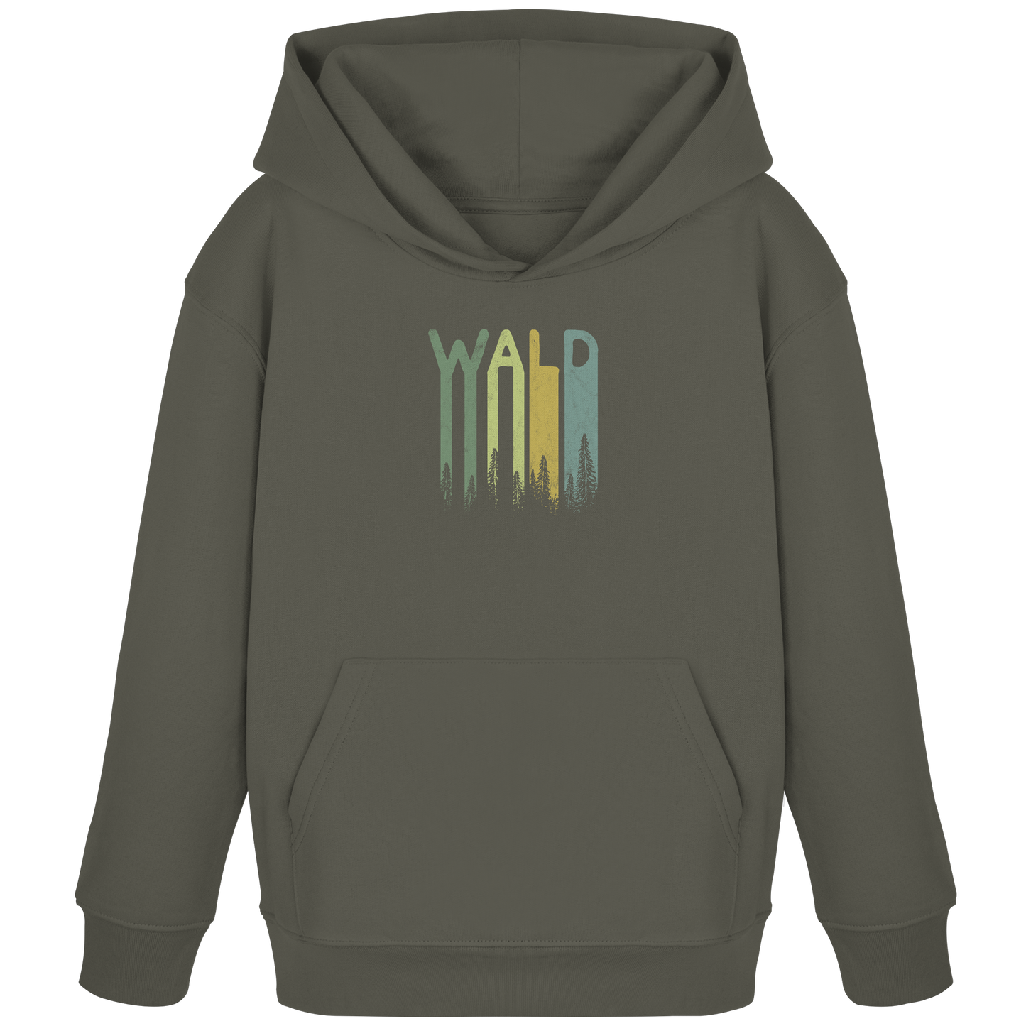 Wald Retro Forst Schriftzug - Kids Organic Hoodie
