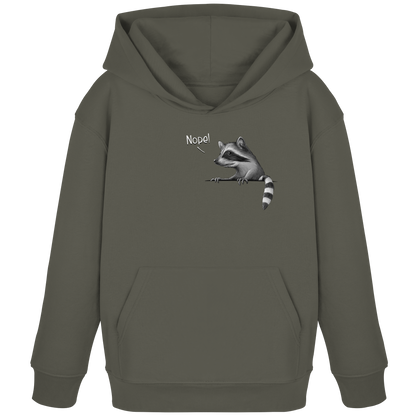Nope! Frecher verwegener Waschbär - Kids Organic Hoodie