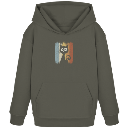 Retro Katze Silhouette - Kids Organic Hoodie