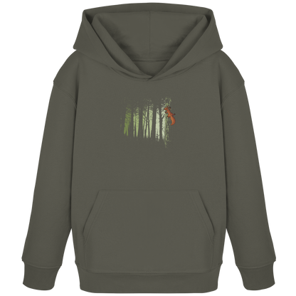 Eichhörnchen im Zwielicht-Wald - Kids Organic Hoodie