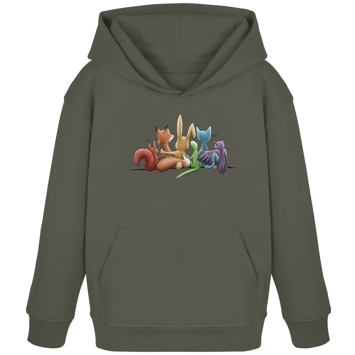 Regenbogen Tiere für Freundschaft, Toleranz und Vielfalt - Kids Organic Hoodie