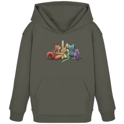 Regenbogen Tiere für Freundschaft, Toleranz und Vielfalt - Kids Organic Hoodie