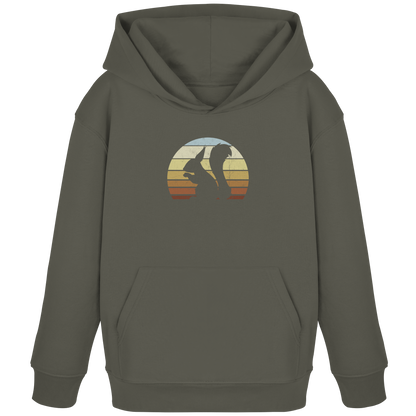Retro Eichhörnchen Silhouette - Kids Organic Hoodie