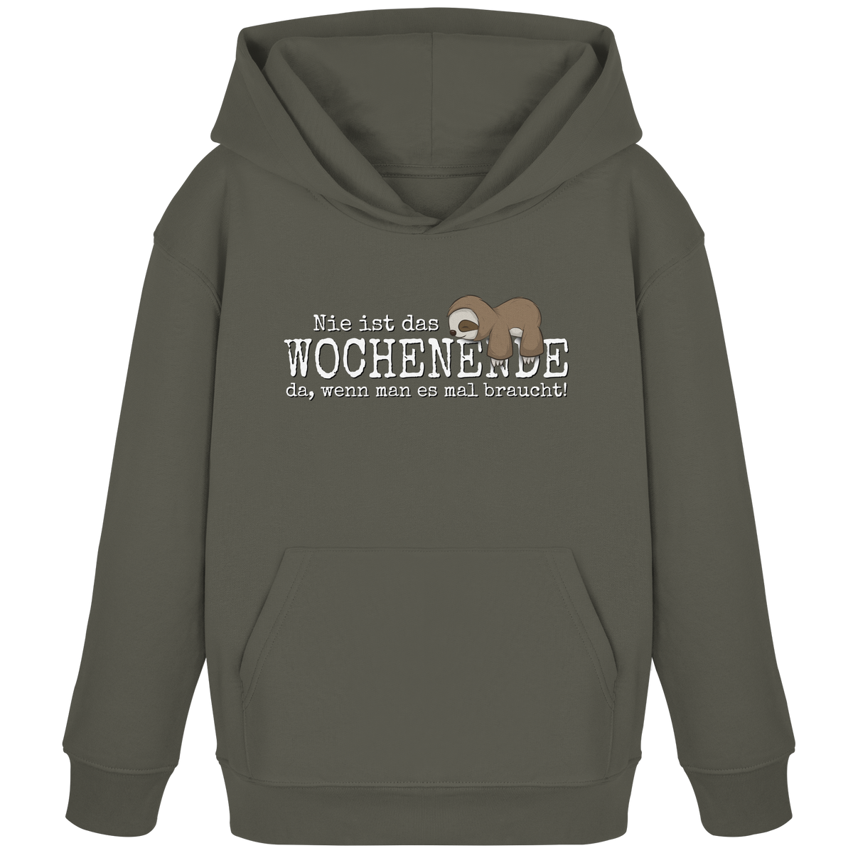 Kawaii Faultier Wochenende - Kids Organic Hoodie