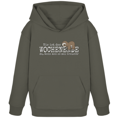 Kawaii Faultier Wochenende - Kids Organic Hoodie