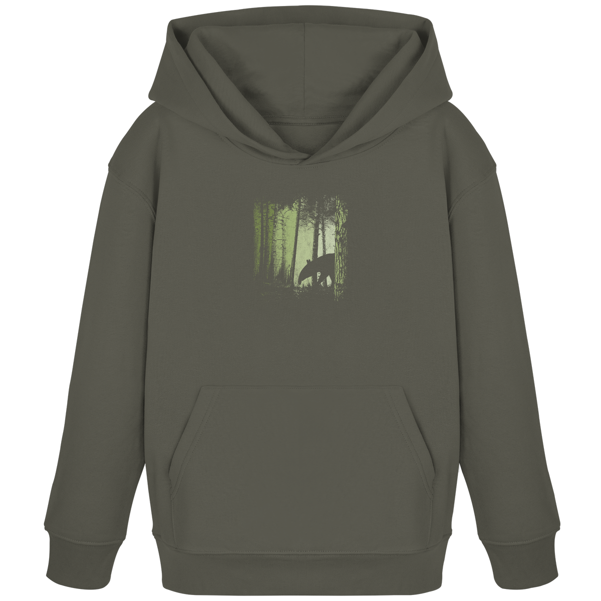 Lässiger Tapir im Zwielicht Wald - Kids Organic Hoodie