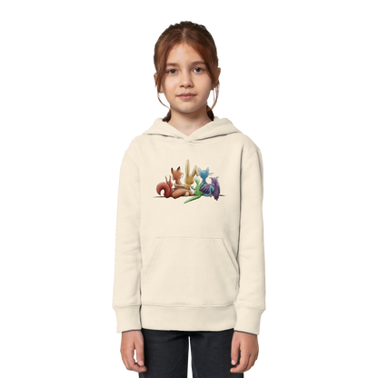 Regenbogen Tiere für Freundschaft, Toleranz und Vielfalt - Kids Organic Hoodie