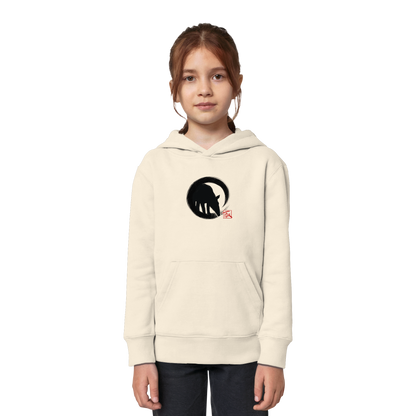 Zen Tapir im japanischen Enso Kreis - Kids Organic Hoodie