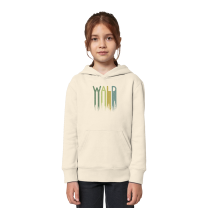 Wald Retro Forst Schriftzug - Kids Organic Hoodie