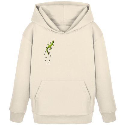 Kletternder Gecko mit Spuren - Kids Organic Hoodie