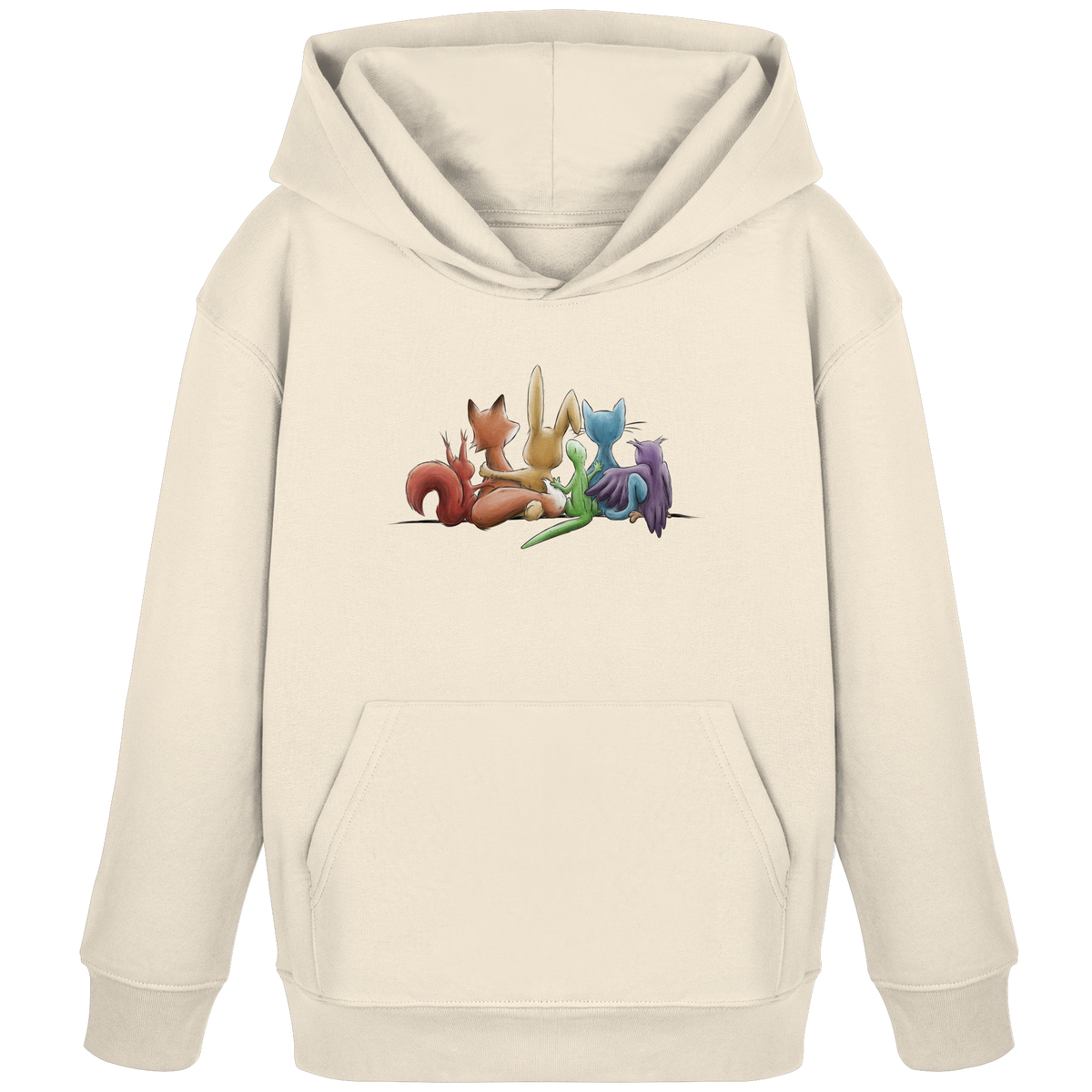 Regenbogen Tiere für Freundschaft, Toleranz und Vielfalt - Kids Organic Hoodie