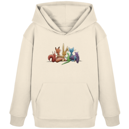 Regenbogen Tiere für Freundschaft, Toleranz und Vielfalt - Kids Organic Hoodie