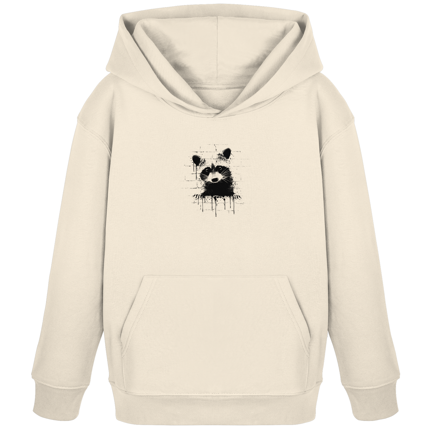 Funky Street Art Waschbär - Kids Organic Hoodie